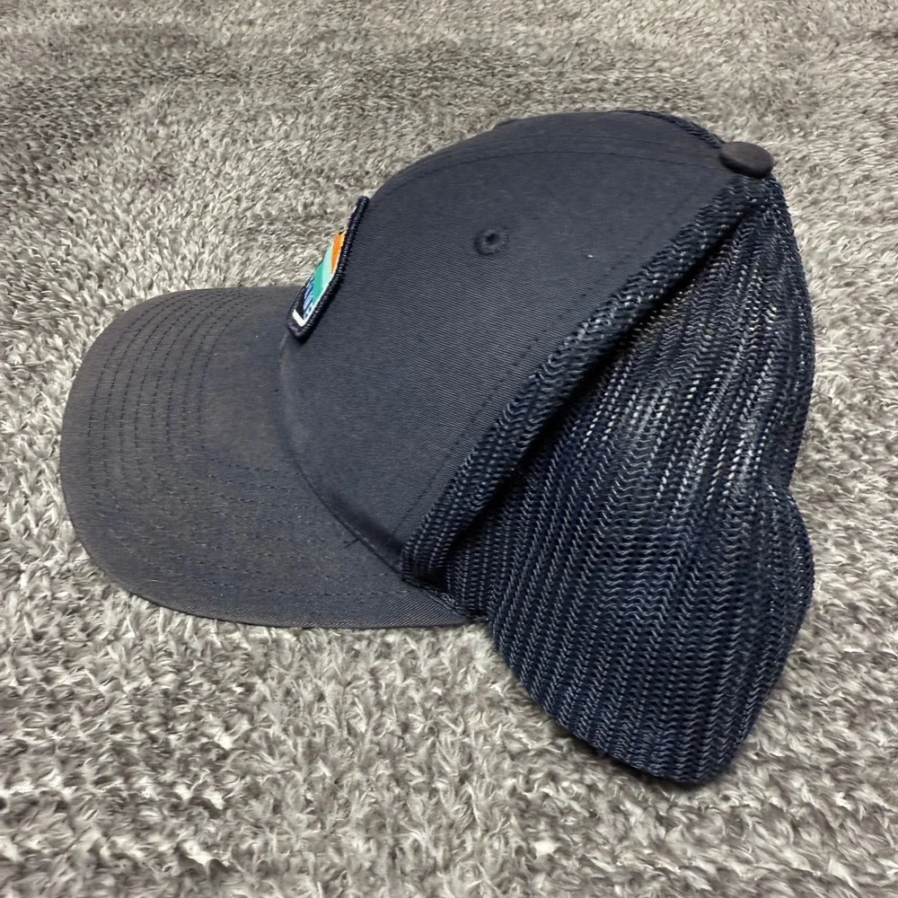 Richardson Mens Trucker Hat Style 112 TruBlue Patch Navy Blue Mesh Snapback